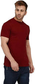 Men Plain Cotton Rust Red T-Shirt - MYLUXURY LANE ENTERPRISE