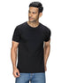 Men Regular Fit Black T-Shirt - MYLUXURY LANE ENTERPRISE