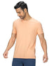 Men Regular Fit Light Orange T-Shirt - MYLUXURY LANE ENTERPRISE