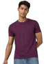 Men Regular Fit Plum Red T-Shirt - MYLUXURY LANE ENTERPRISE