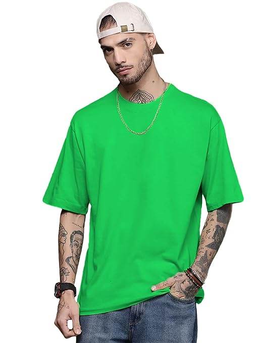 Men Oversized Neon Green T-Shirt - MYLUXURY LANE ENTERPRISE