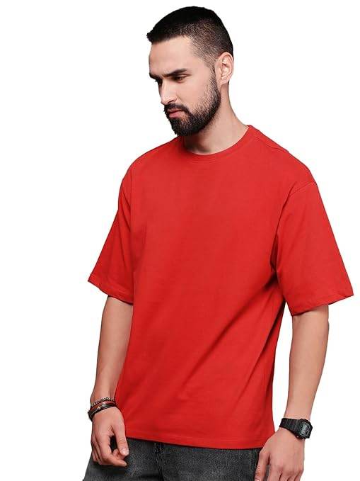 Men Oversized Red T-Shirt - MYLUXURY LANE ENTERPRISE
