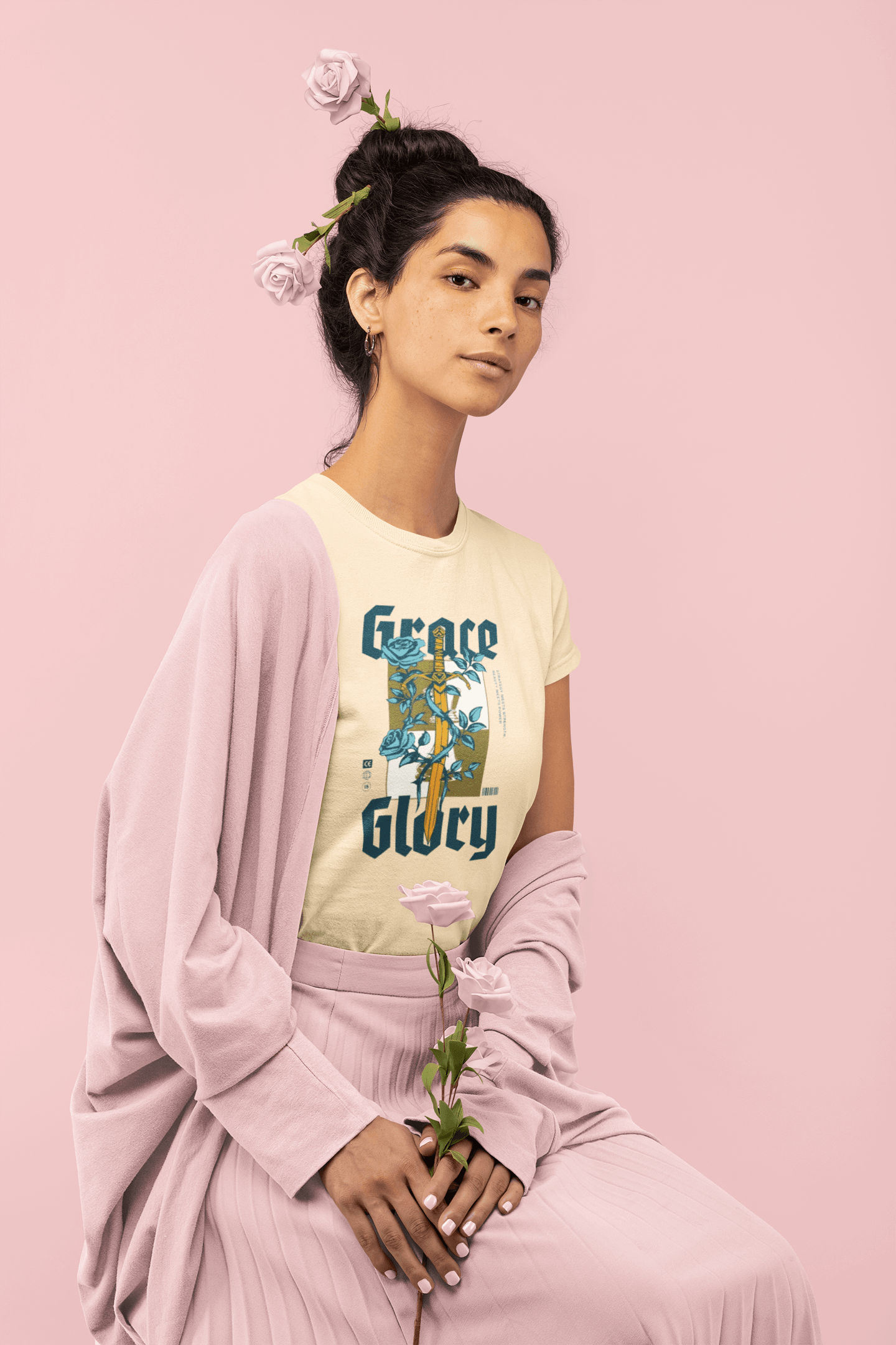Grace & Glory Graphic Tee – Effortless Style, Empowering Message - MYLUXURY LANE ENTERPRISE