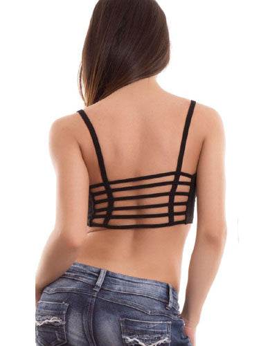 Longline Cozy Black Seamless Cage Bra - MYLUXURY LANE ENTERPRISE