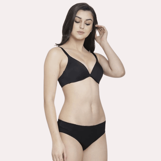 Non-Padded Plunge Bra Panty Set - MYLUXURY LANE ENTERPRISE