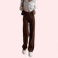 Women's Brown High Rise Wide Leg Loose Denim Jeans - MYLUXURY LANE ENTERPRISE