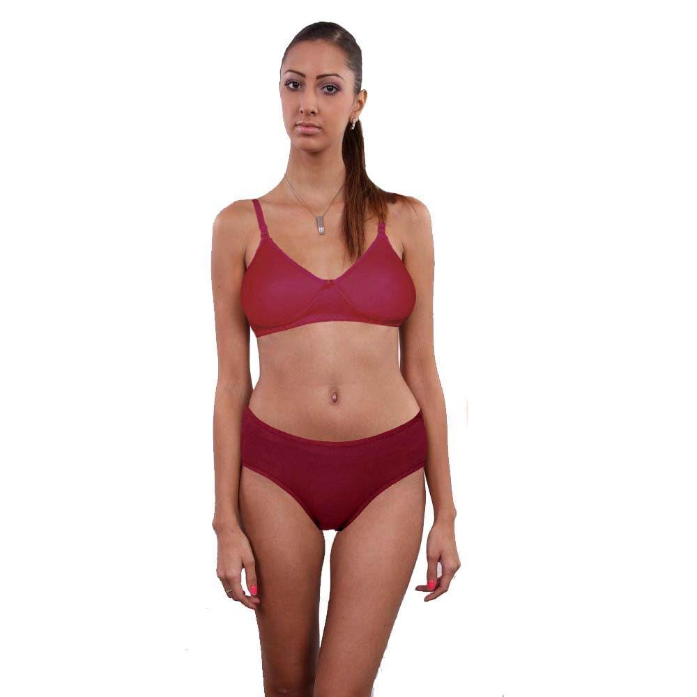 Organic Cotton Brown Bra Panty Set For Humid Weather - MYLUXURY LANE ENTERPRISE
