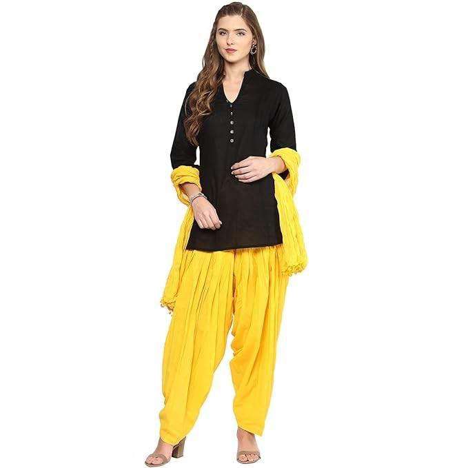 Stylish Women Short Kurta Patiala Salwar With Dupatta - MYLUXURY LANE ENTERPRISE
