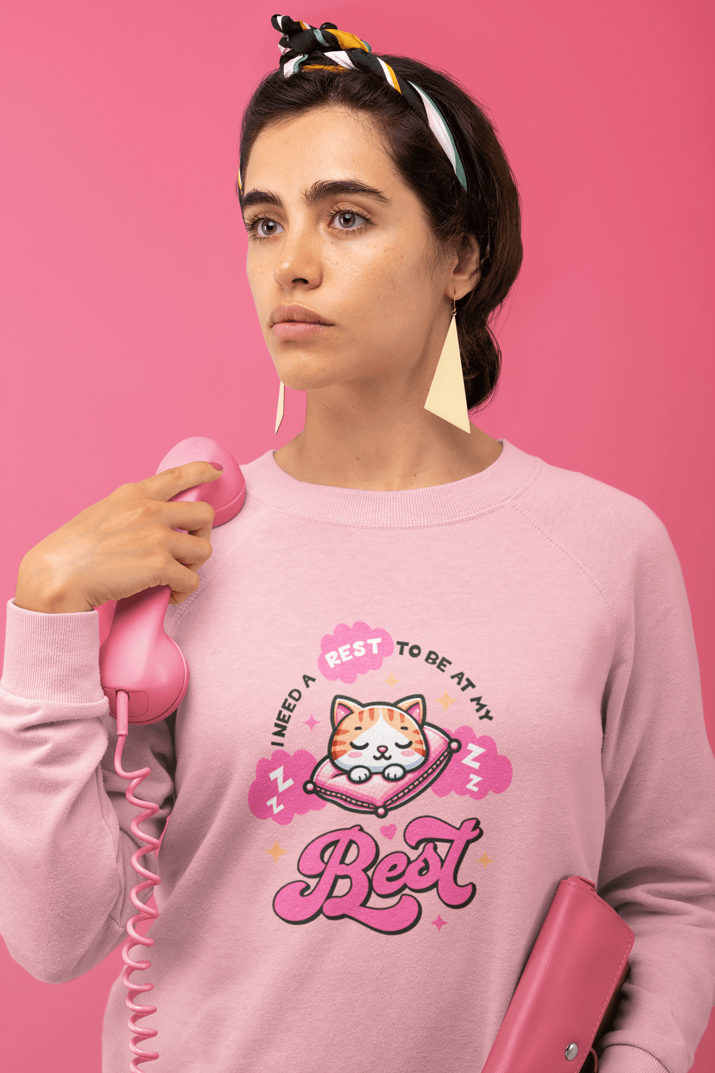Rest to Be at My Best Pink Sweatshirt - MYLUXURY LANE ENTERPRISE