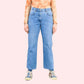 Classic 90s Boyfriend Blue Denim Wide Leg Jeans - MYLUXURY LANE ENTERPRISE