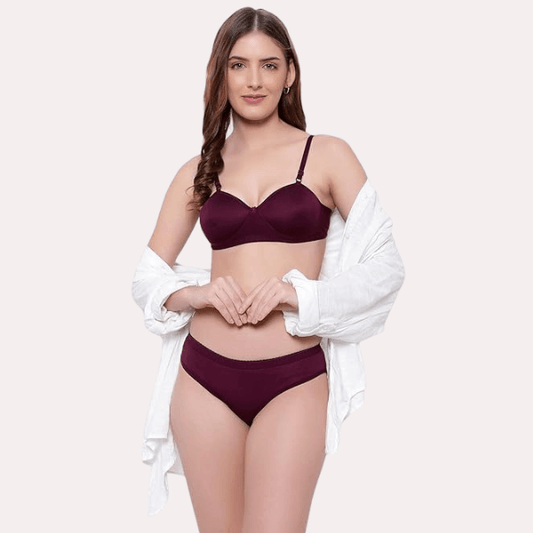 Padded Non-Wired Push-Up Bra Panty Set - MYLUXURY LANE ENTERPRISE