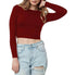 Women Cotton Boat Neck Maroon Top - MYLUXURY LANE ENTERPRISE