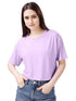 Women Oversized Lavender Crop Top - MYLUXURY LANE ENTERPRISE
