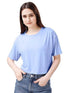 Women Oversized Sky Blue Crop Top - MYLUXURY LANE ENTERPRISE