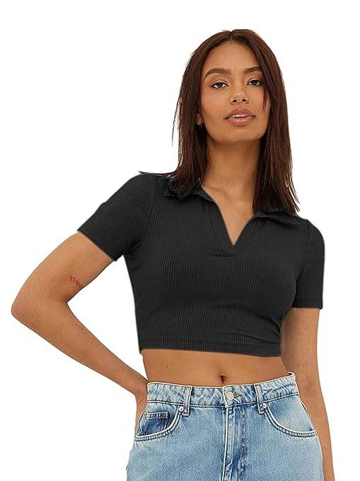 Women's Slim Fit Crop Top - MYLUXURY LANE ENTERPRISE