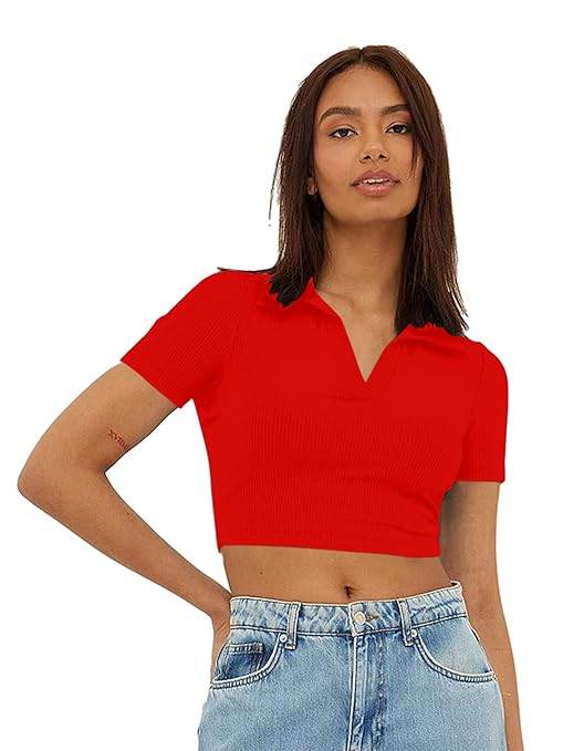 Women's Slim Fit Crop Top - MYLUXURY LANE ENTERPRISE