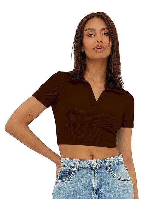 Women's Slim Fit Crop Top - MYLUXURY LANE ENTERPRISE