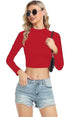 Women High Neck Red Crop Top - MYLUXURY LANE ENTERPRISE