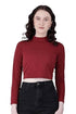 Women High Neck Maroon Crop Top - MYLUXURY LANE ENTERPRISE