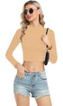 Women High Neck Skinny Crop Top - MYLUXURY LANE ENTERPRISE