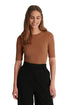 Women Round Neck Solid Coffee Brown Top - MYLUXURY LANE ENTERPRISE