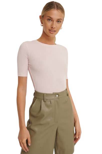 Women Round Neck Solid Coral Top - MYLUXURY LANE ENTERPRISE