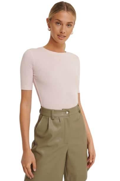 Women Round Neck Solid Coral Top - MYLUXURY LANE ENTERPRISE