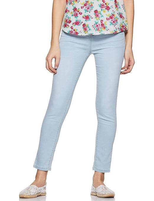 Women Stretchable Denim Light Blue Jeans - MYLUXURY LANE ENTERPRISE