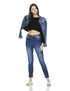 Women Stretchable Denim Mid Blue Jeans - MYLUXURY LANE ENTERPRISE
