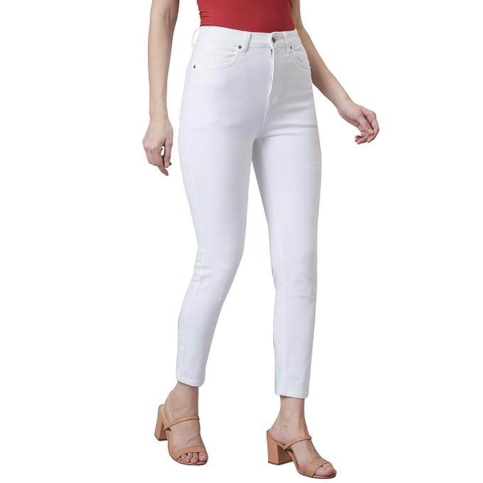 Women Stretchable Denim White Jeans - MYLUXURY LANE ENTERPRISE