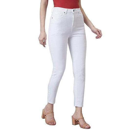 Women Stretchable Denim White Jeans - MYLUXURY LANE ENTERPRISE