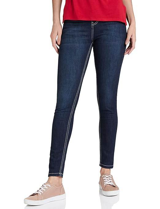 Women Ankle Length Washed Navy Jeans - MYLUXURY LANE ENTERPRISE