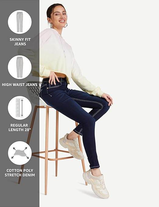 Women Ankle Length Raw navy Jeans - MYLUXURY LANE ENTERPRISE