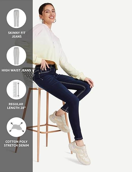 Women Ankle Length Raw navy Jeans - MYLUXURY LANE ENTERPRISE