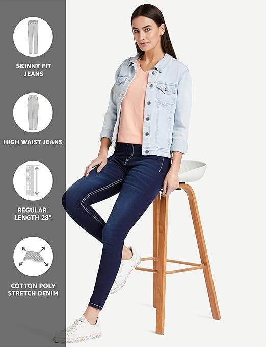 Women Ankle Length Dark Blue Jeans - MYLUXURY LANE ENTERPRISE