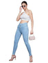 Women Skinny Regular Ice Blue Jeans - MYLUXURY LANE ENTERPRISE