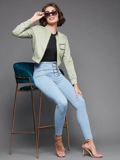 Women Skinny Regular Light Blue Jeans - MYLUXURY LANE ENTERPRISE