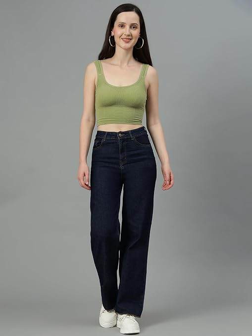 Womens High Rise Wide Black Jeans - MYLUXURY LANE ENTERPRISE