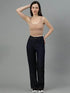 Womens High Rise Wide Dark Blue Jeans - MYLUXURY LANE ENTERPRISE