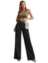 Womens High Rise Wide Dark Black Jeans - MYLUXURY LANE ENTERPRISE
