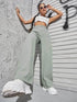 Womens High Rise Wide Light Moss Green Jeans - MYLUXURY LANE ENTERPRISE