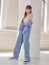 Womens High Rise Wide Blue Jeans - MYLUXURY LANE ENTERPRISE