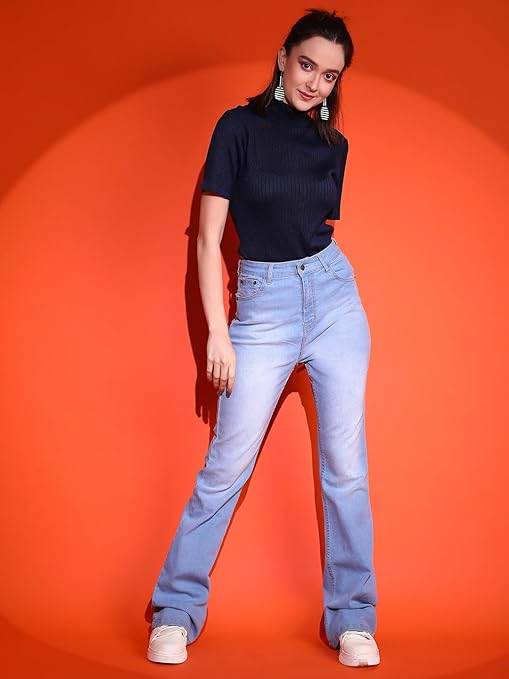 Women High Waisted Beau Blue Jeans - MYLUXURY LANE ENTERPRISE