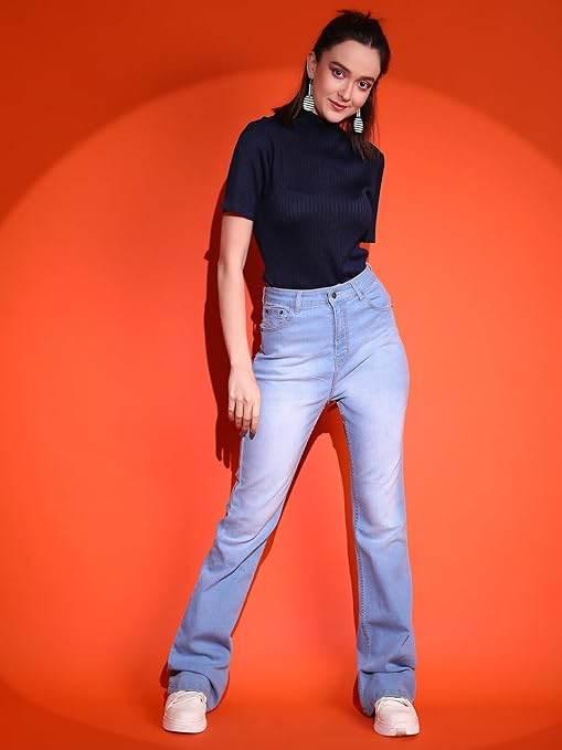 Women High Waisted Beau Blue Jeans - MYLUXURY LANE ENTERPRISE