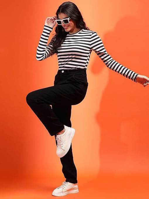 Women High Waisted Charcoal Black Jeans - MYLUXURY LANE ENTERPRISE