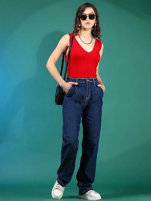 Women High Waisted Blue Jeans - MYLUXURY LANE ENTERPRISE