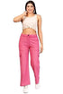 Women Cargo Baggy Pink Jeans - MYLUXURY LANE ENTERPRISE