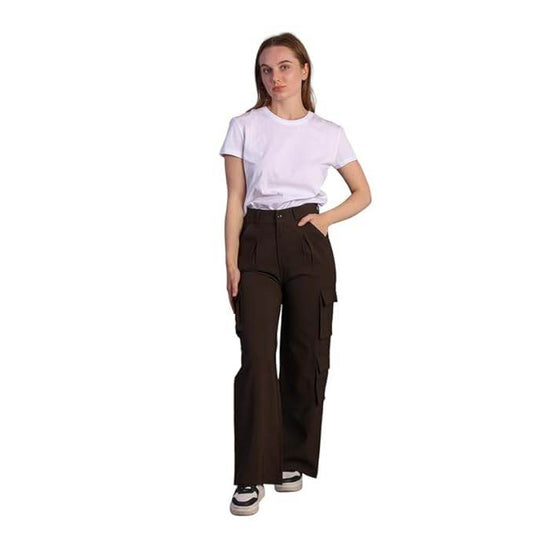 Women Korean Cargo Brown Pants - MYLUXURY LANE ENTERPRISE