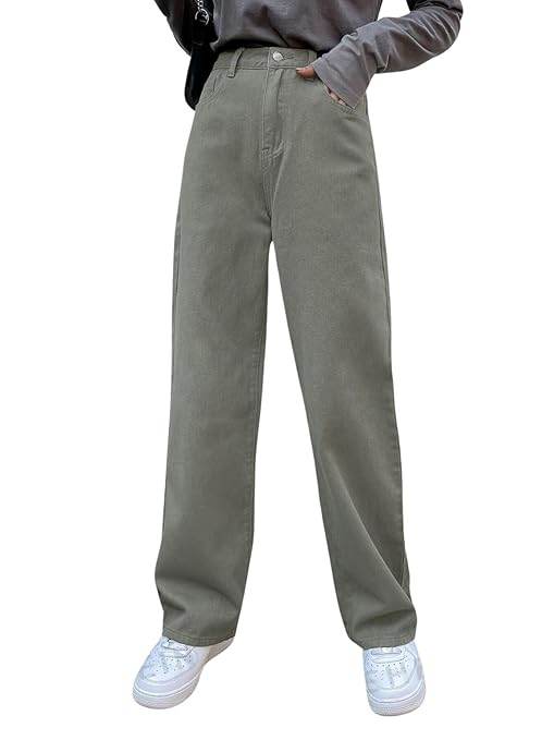 Womens Denim Green Jeans - MYLUXURY LANE ENTERPRISE