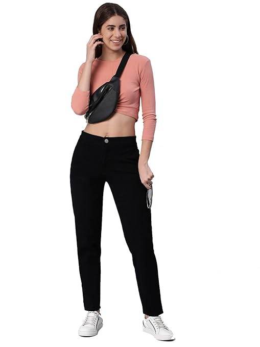 Womens High Rise Black Jeans - MYLUXURY LANE ENTERPRISE